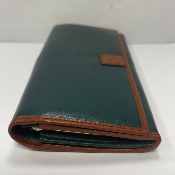 CELINE Vintage Dark Green Leather Bifold Long Wallet - Preowned - Picture 4 of 15